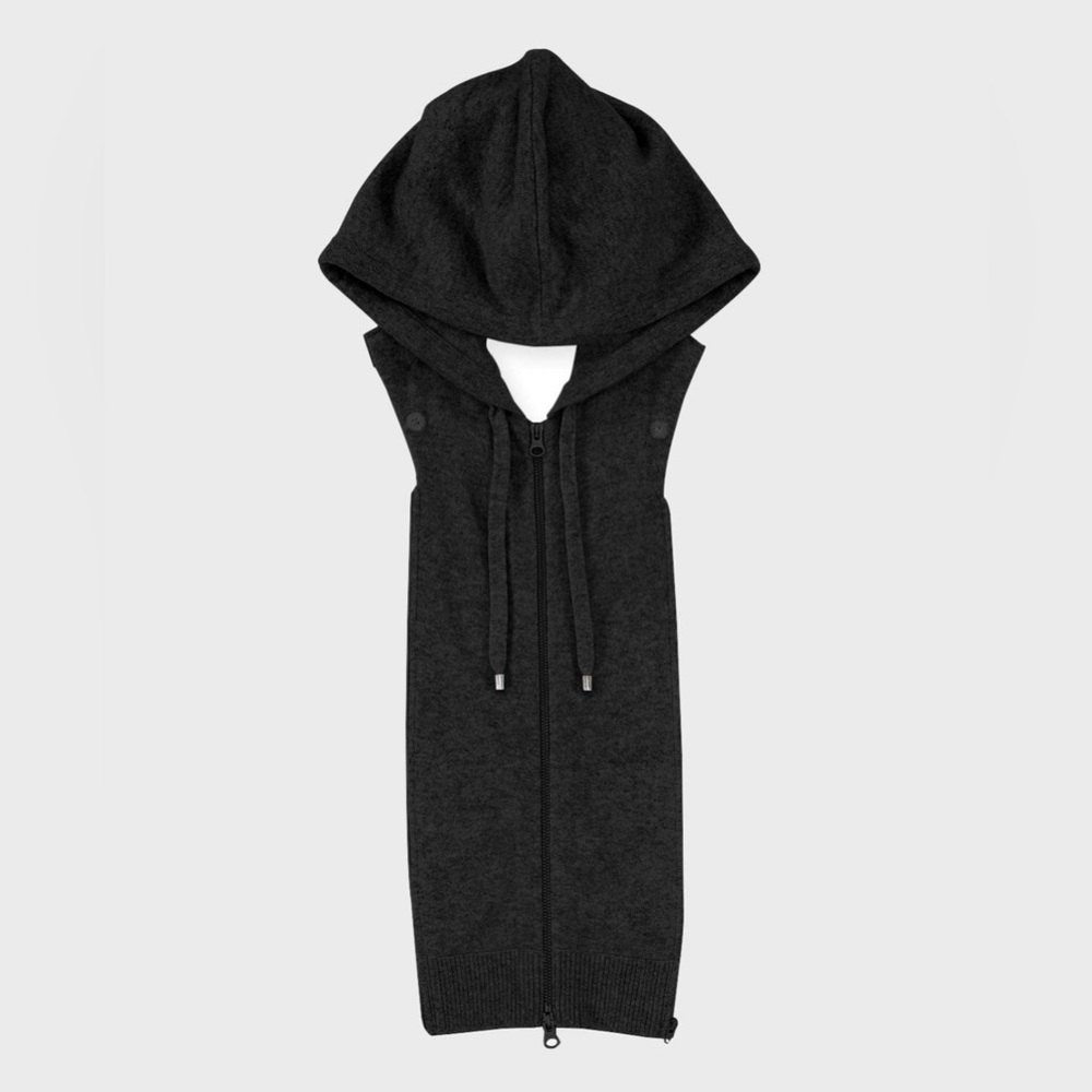 Veronica Beard Cashmere Hoodie Dickey WITH CUFFS in Grey NWT